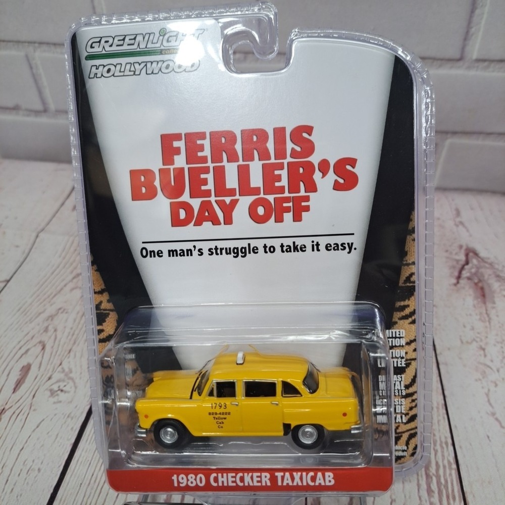 Greenlight Diecast Car Ferris Bueller's Day Off 1980 Checker Taxicab, NIP